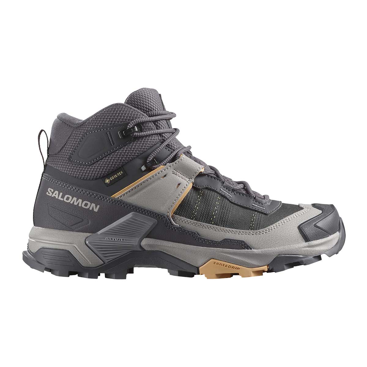 Salomon X Ultra 5 Mid GTX Hiking Shoe Women's in Iron Gull Soft Clay